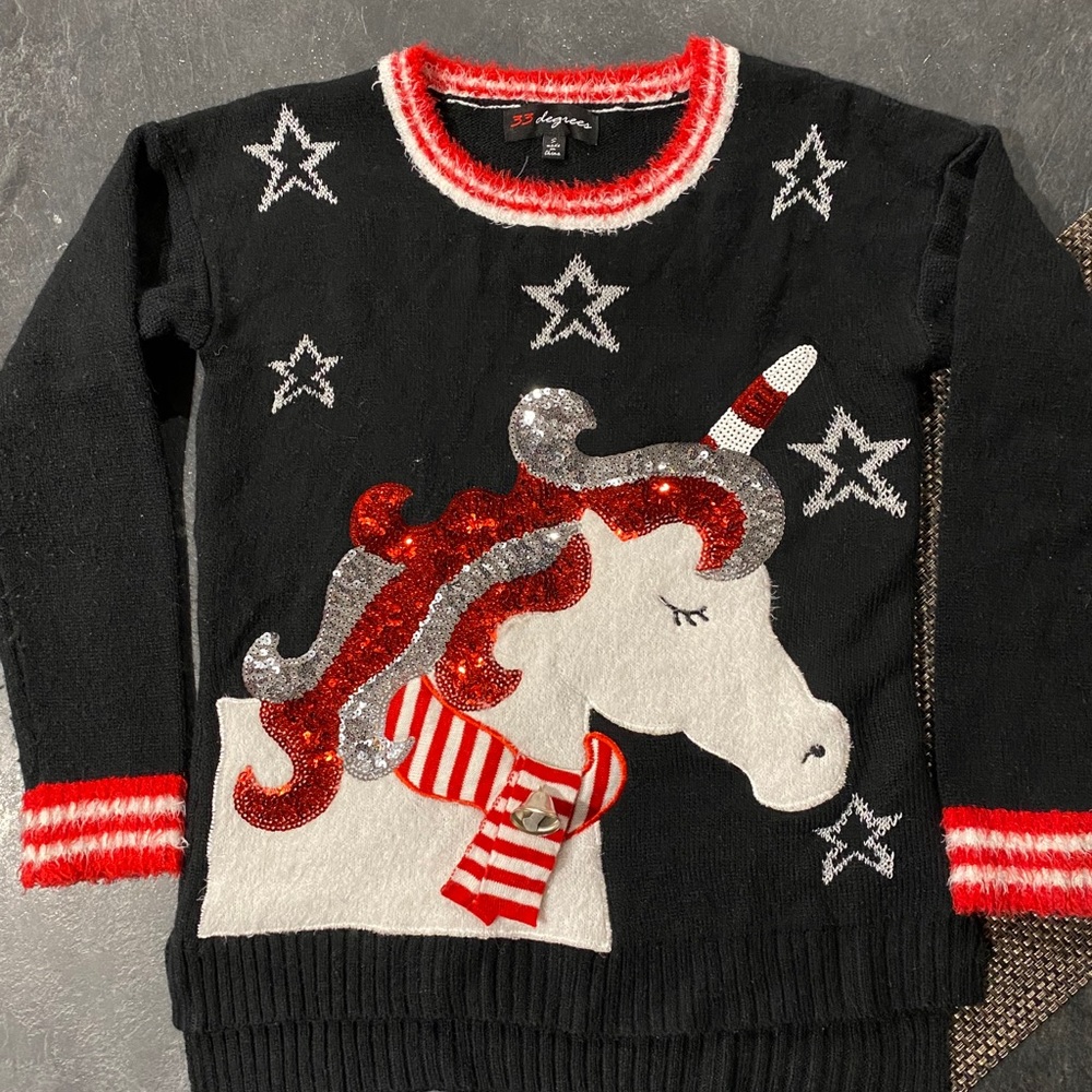 Ugly Unicorn Christmas Sweater Handmade